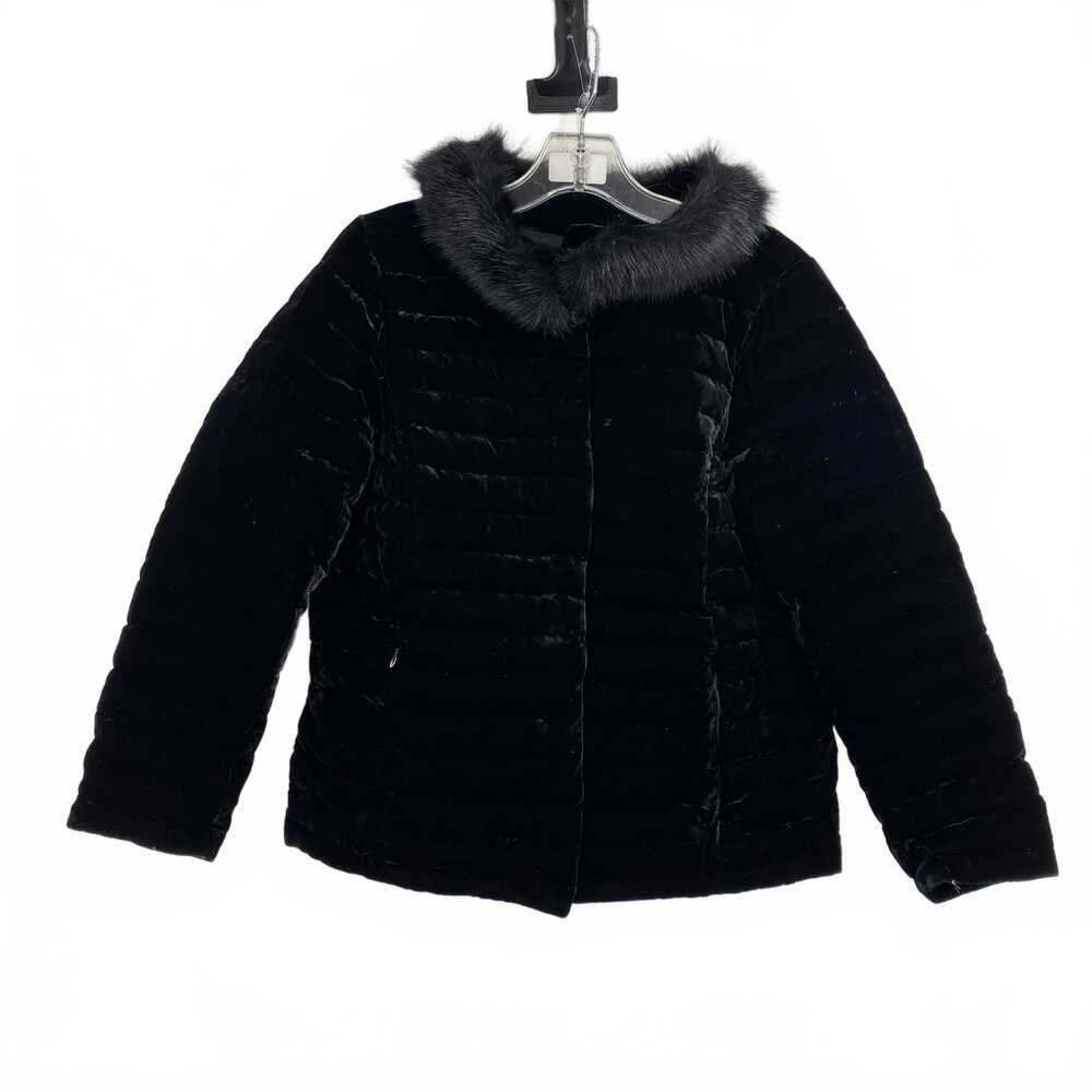 Talbots Velvet Quilted Puffers Jacket | Women's Size 8, Black
